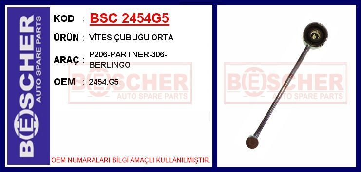 VİTES ÇUBUĞU ORTA P206-PARTNER-306-BERLINGO