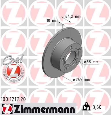 ARKA FREN AYNASI PASSAT- 96-05 AUDI100 90-94 A6 1.8T-1.9TDI 94-05 SUPERB 02-08 245x10x5DL 986478132-986479B22-DF2651 2 Adet