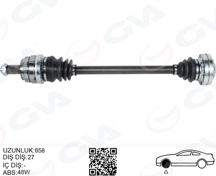 KOMPLE AKS ARKA SAĞ BMW E81 E87 E82 E88 E90 E91 E92 658MM