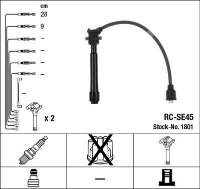 BUJİ KABLOSU SUZUKI JIMNY 1.3L M13A SN413 01-> / GRAND VITARA 1.6L M16A JB416 3 KAPI 06-> RC-SE45