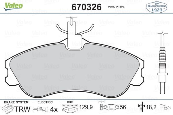 ÖN BALATA PARTNER-BERLINGO 07/96 > XSARA 04/97 > P306 05/93-05/01 FİŞLİ