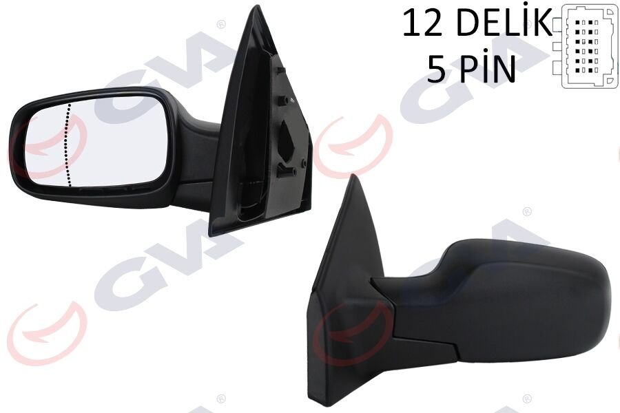 DIŞ DİKİZ AYNASI SOL CLIO 06> ELEKTRİKLİ ISITMALI ASFERİK 5 FİŞ VM-6136EHAL