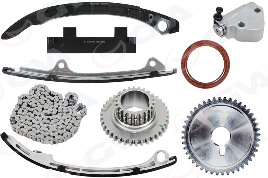 EKSANTRİK ZİNCİR SETİ NISSAN X-TRAIL 2.0L QR20 T30 01-06 2.5L QR25DE T30 01-06 / PRIMERA 2.0L QR20 P12 03-> 9 PARÇA - BALANS ZİNCİRİ VE BALANS GERGİSİ YOK