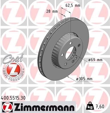 FREN DISKI ON MERCEDES W205 S205 C205 A205 W213 S213 C238 2 Adet