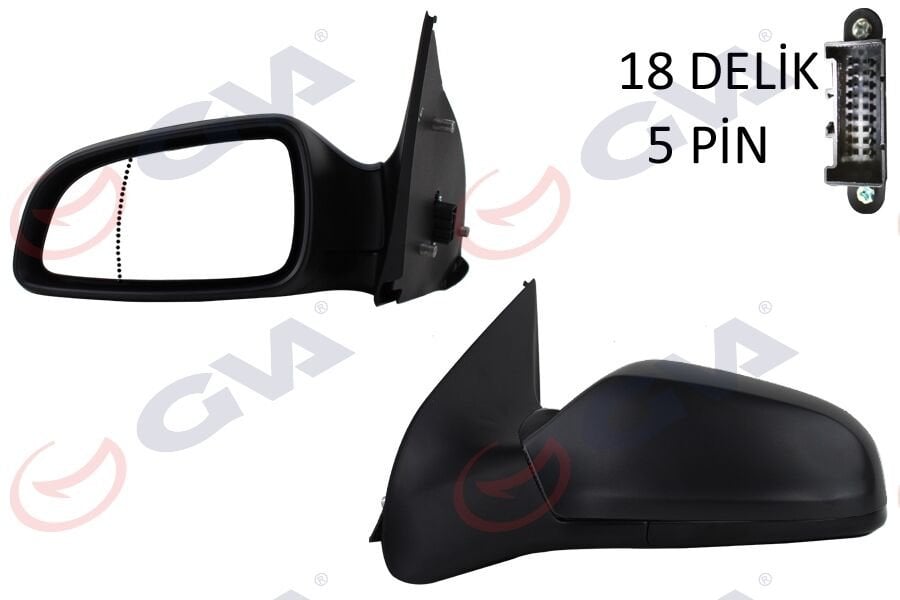 DIŞ DİKİZ AYNASI SOL ASTRA H 04> ELEKTRİKLİ ISITMALI ASFERİK 5 FİŞ VM-968EHAL