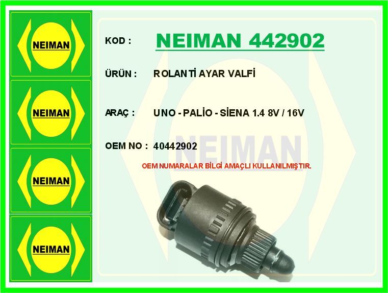 ROLANTİ AYAR VALFİ UNO - PALİO - SİENA 1.4 8V / 16V
