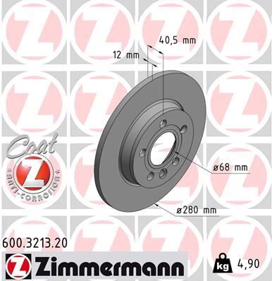 ARKA FREN AYNASI TRANSPORTER IV 1.9TD 2.4D 2.5 TDİ 05/96-04/03 280x12x5DL 986478871-DF4047 2 Adet