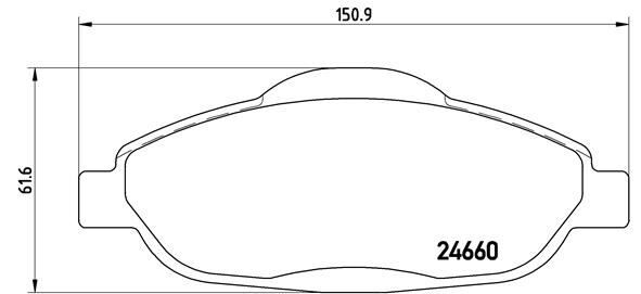 ÖN BALATA P308 1.4 1.6 HDİ 2.0 HDİ 07> P308 SW 07> P308 CC 1.6 HDİ 09> P3008 13> 1.6 HDI-VTI