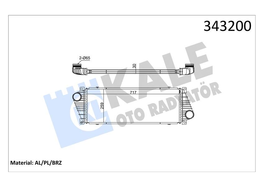 TURBOSARJ RADYATORU MERCEDES SPRINTER B901>B905 . VW LT 28-35-46