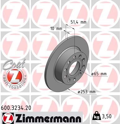 ARKA FREN AYNASI GOLF V-VI-OCTAVIA 04>TOLEDO III ALTEA 04>LEON 04>CADDY III A3 03> 255x10x9DL 986479099-DF4276 2 Adet