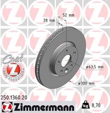 FREN DİSKİ ÖN FORD MONDEO-LAND ROVER FREELANDER 2 07> ÇAP: 300mm 5 delik 2 Adet