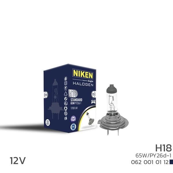 NIKEN H18 65W HALOJEN AMPUL PY26d-1 12V 10 Adet