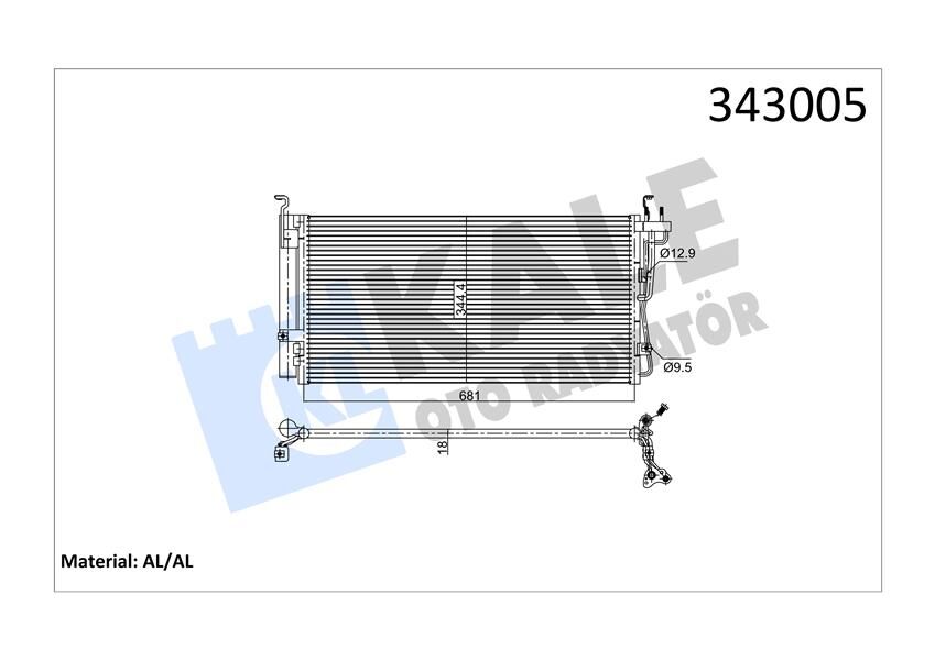 KLİMA KONDENSERİ HYUNDAI SONATA IV-XG AL-AL