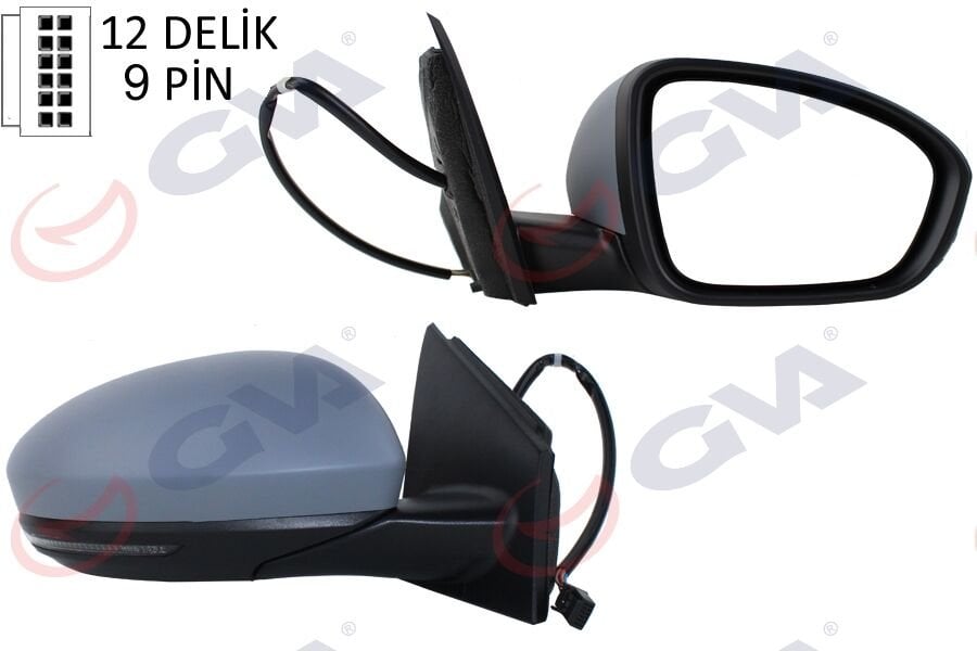 DIŞ DİKİZ AYNASI SAĞ MEGANE 15> ELEKTRİKLİ ISITMALI SİNYALLİ SENSÖRLÜ ASTARLI KONVEKS VM-6142EHPSR