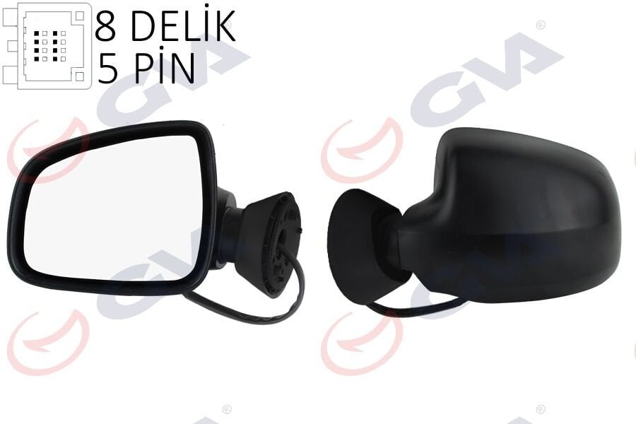 DIŞ DİKİZ AYNASI SOL LOGAN SW-MCV 08> ELEKTRİKLİ ISITMALI KONVEKS 5 FİŞ VM-6801EHL