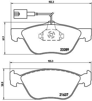 ÖN FREN BALATASI FIAT MAREA 95> ALFA ROMEO 145-146-156 2.0 16V 2.0 JTD FİŞLİ
