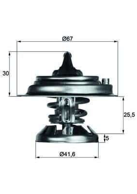 TERMOSTAT 75 C MERCEDES OM601 OM602 OM603 W124 W202 W210 W461