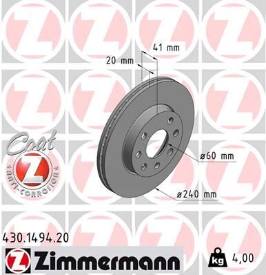 ÖN FREN AYNASI CORSA C 1.0-1.2 16V 01>11 ABS Lİ 240x20x4DLxHAVALI 2 Adet