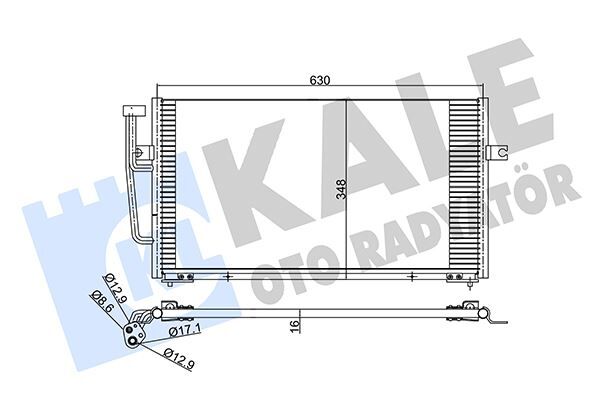 KLİMA RADYATÖRÜ KONDENSER VOLVO S40 I-V40 AL-AL 628X348X16