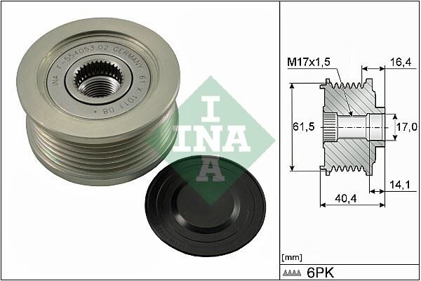 ALTERNATÖR KASNAĞI RULMANLI OPEL ASTRA H-VECTRA C-ZAFIRA-SIGNUM 1.9 CDTI 02> FIAT DOBLO-GRANDE PUN TO 1.9 JTD