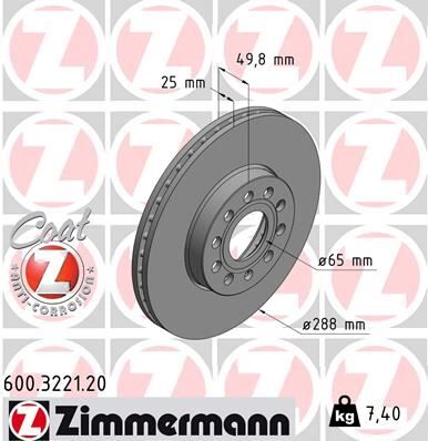 FREN DİSKİ ÖN VW CADDY-PASSAT-GOLF 5/6/7- SKODA OCTAVIA FORD CONNECT 23> ÇAP: 288mm. KALINLIK: 25mm Delik: 9 2 Adet