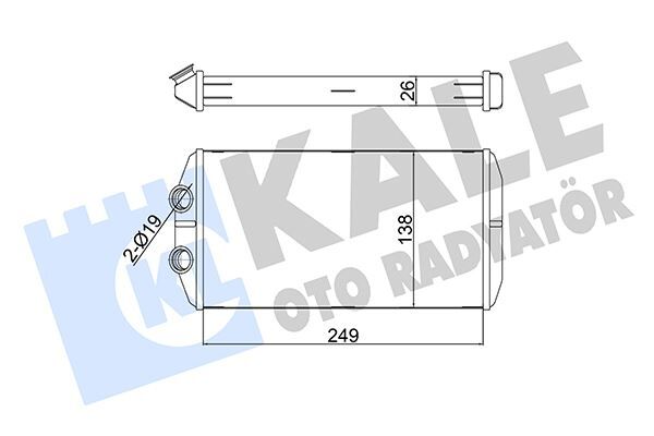 KALORİFER RADYATÖRÜ PEUGEOT P301-CITROEN ELYSEE 12> 250X130X26