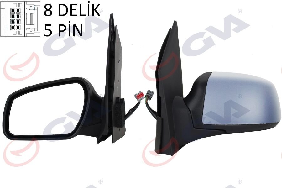 DIŞ DİKİZ AYNASI SOL FORD FİESTA 05> ELEKTRİKLİ ISITMALI ASTARLI 5 FİŞ VM-6312EHPL
