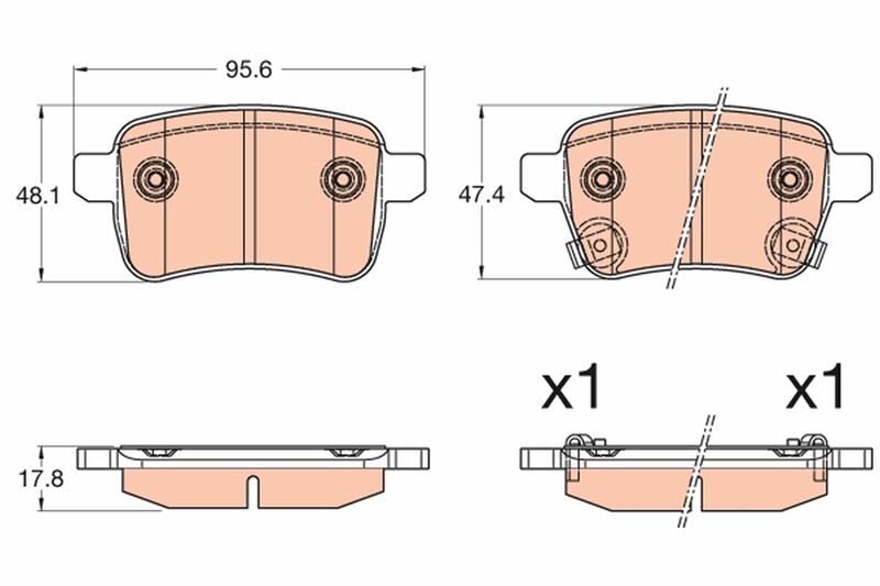 ARKA FREN BALATASI OPEL CORSA E 14>19 ADAM 14>19 15 JANT RPO J67 FIAT EGEA 16> 500L 13> 264mm