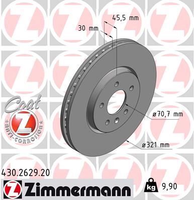 ÖN FREN AYNASI 17 INÇ ASTRA J 09 > ZAFIRA C 11 > 321x30x28/5D/HAVALI 13502826 2 Adet