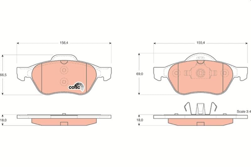 ÖN FREN BALATASI RENAULT LAGUNA II 01>05 LAGUNA III 07>15 MEGANE II 02>