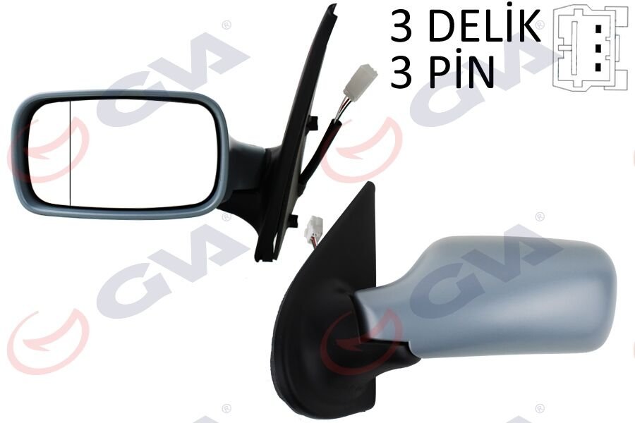 DIŞ DİKİZ AYNASI SOL PALIO 98> ELEKTRİKLİ ISITMALI ASTARLI KONVEKS 3 FİŞ VM-155EP-5DL