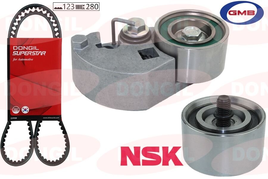 TRİGER KAYIŞI EKSANTRİK KAYIŞI HYUNDAI ACCENT ADMIRE GETZ 1.5L D3EA 02-05 / TUCSON SANTAFE 2.0L 2.2L D4EA D4EB 04-09 / SONATA 2.0L 06-11 / KIA SPORTAGE 2.0L D4EA 04-10 123x280