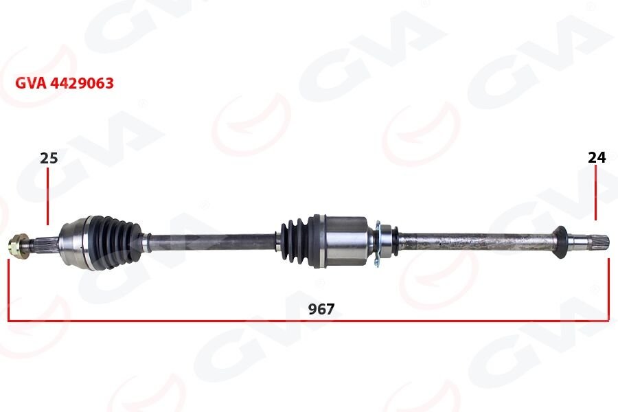 KOMPLE AKS SAĞ MİLLİ DOBLO 1.3 MULTIJET 10 > 967mm