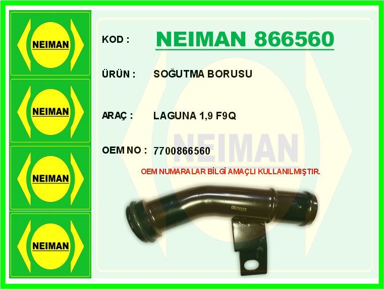 SOĞUTMA BORUSU LAGUNA1.9 F9Q
