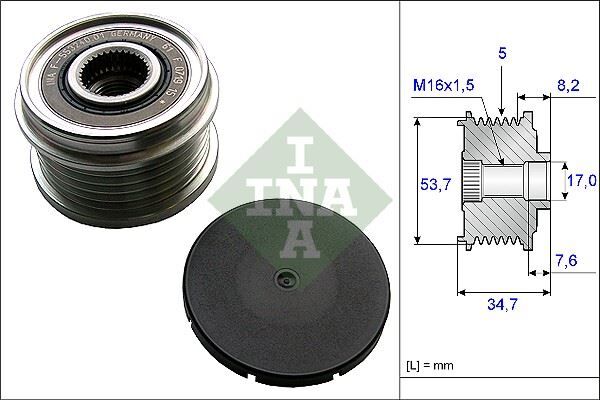 ALTERNATÖR KASNAĞI RULMANLI CORSA D-MERIVA B 1.4 10 > 5 KANAL