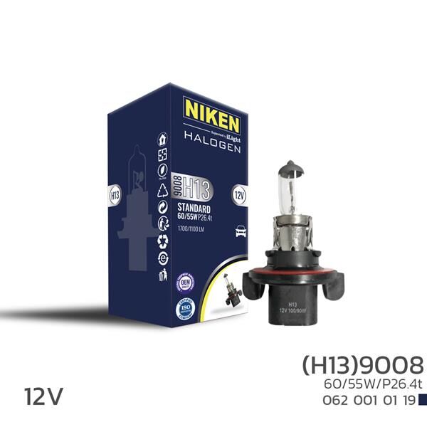NIKEN 9008 H13 60W/55W HALOJEN AMPUL P26.4t 12V 10 Adet