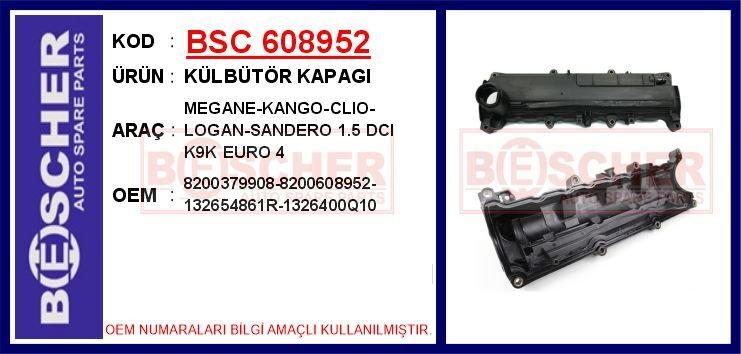 KÜLBÜTÖR KAPAĞI RENAULT CLIO-SYMBOL JOY-KANGOO-MEGANE II 1.5 DCİ EURO 4