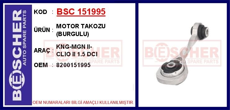 MOTOR TAKOZU BURGULU KNG-MGN II-CLIO II 1.5 DCI