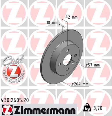 ARKA FREN AYNASI ASTRA H L67 04>14 COMBO C 01>11 MERIVA A 03>10 264x10x4DL DOLU 2 Adet