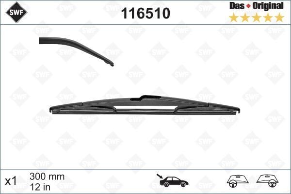 SİLECEK SWF 30cm x1 ARKA TWNG 03/93 >-TOYOTA AYGO YARIS 02/01 > SCENİC 2.09 > C1 107