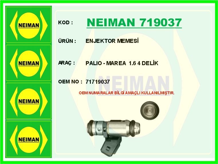 ENJEKTOR MEMESİ PALIO - MAREA 1.6 4 DELİK
