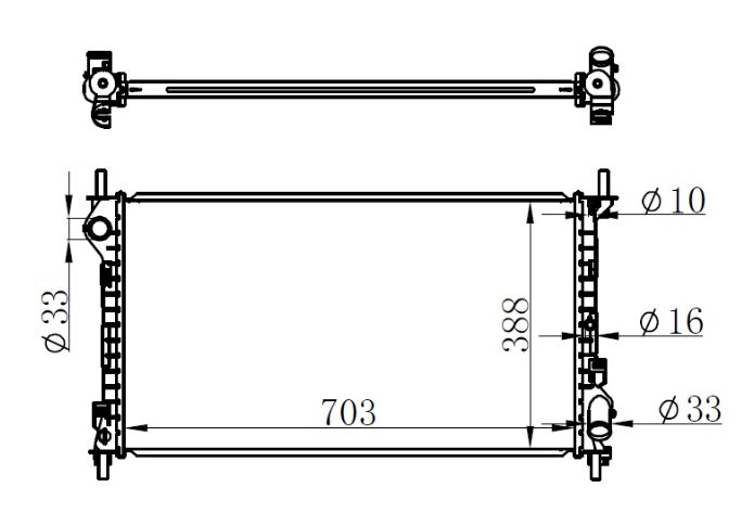 MOTOR SU RADYATORU CONNECT 1.8TDCI 75PS 90PS 110PS 02>KLIMALI 2 SIRA AL PL BRAZING