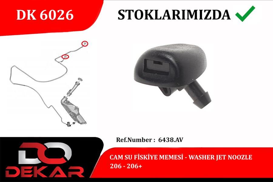 SU FİSKİYE MEMESİ PEUGEOT P206 97>13 5 Adet