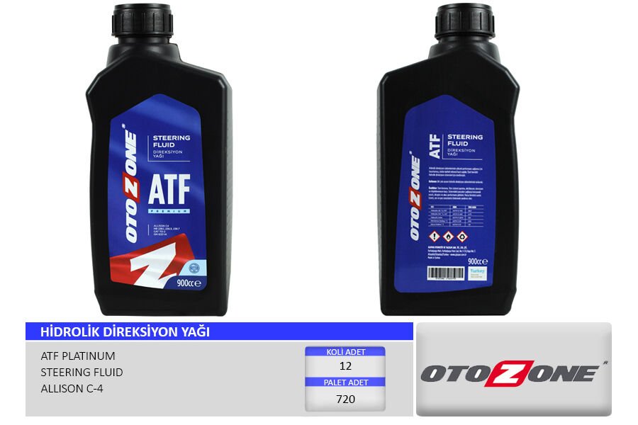 HİDROLİK DİREKSİYON YAĞI ATF 900 ml. PREMIUM 12 Adet