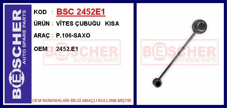 VİTES ÇUBUĞU KISA P.106-SAXO