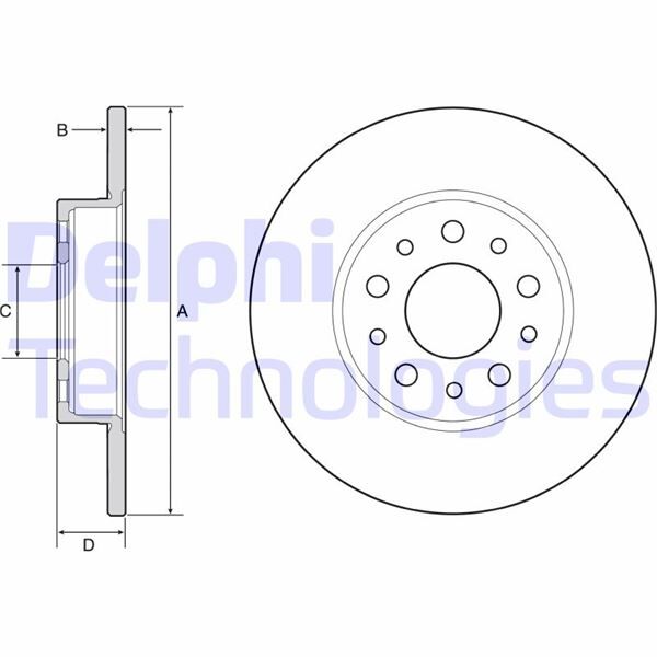 FREN DİSKİ ARKA FIAT 500 L 12> EGEA 15> 1.0 1.3 MTJ 1.4 1.6 MTJ 15> 251x41x5 DELİK