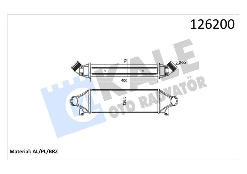 TURBO RADYATÖRÜ INTERCOOLER FORD TRANSİT 01> 2.4 TDCİ