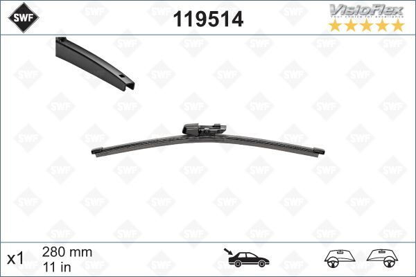 SİLECEK SÜPÜRGESİ ARKA GOLF6-GOLF7-POLO-FABIA 280 mm