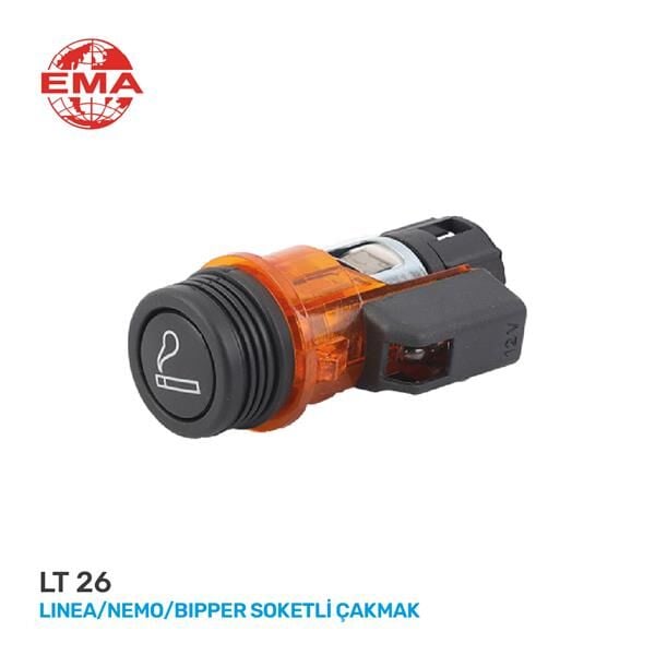 KOMPLE ÇAKMAK SOKETLİ LINEA-NEMO-BIPPER TURUNCU / 3 FİŞLİ