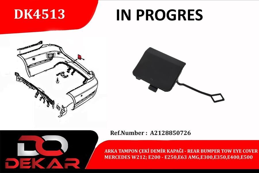 ARKA TAMPON ÇEKİ DEMİR KAPAĞI MERCEDES W212-E200-E250-E63-AMG-E300-E350 2 Adet